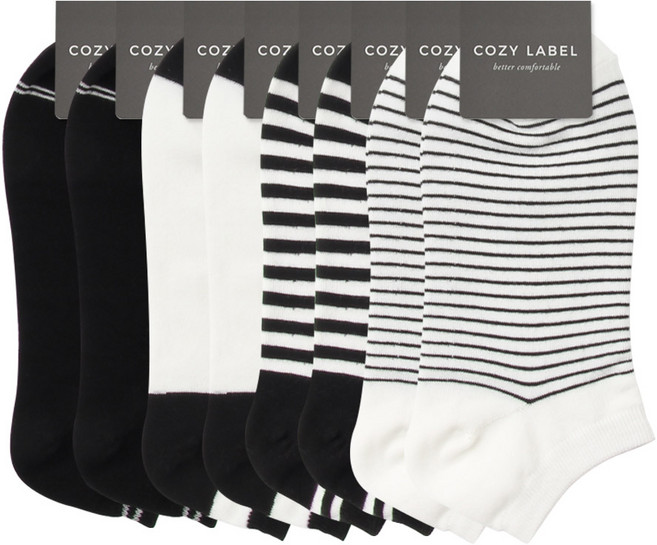 코지라벨 남성용 링글 스니커즈 패션 발목양말 8켤레