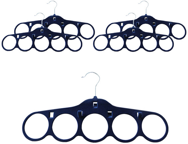 데코즈인 벨벳 스카프 넥타이 원형걸이, 네이비, 5개