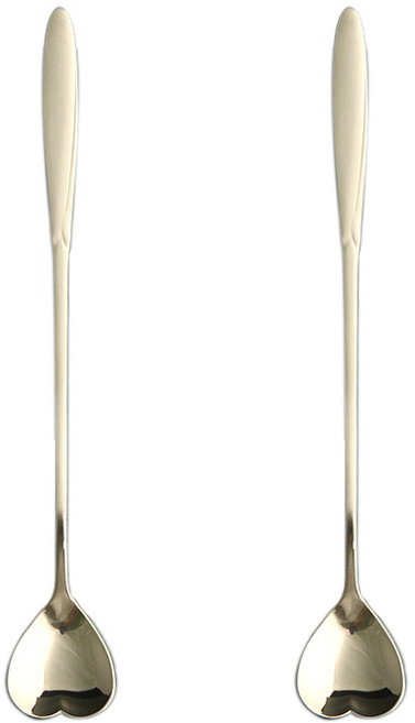 인스푼 엔젤하트 롱티스푼, 골드, 2개