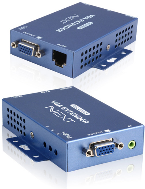 넥스트유 VGA RGB UTP 리피터 거리연장기 100m, NEXT-N100VE, 1개