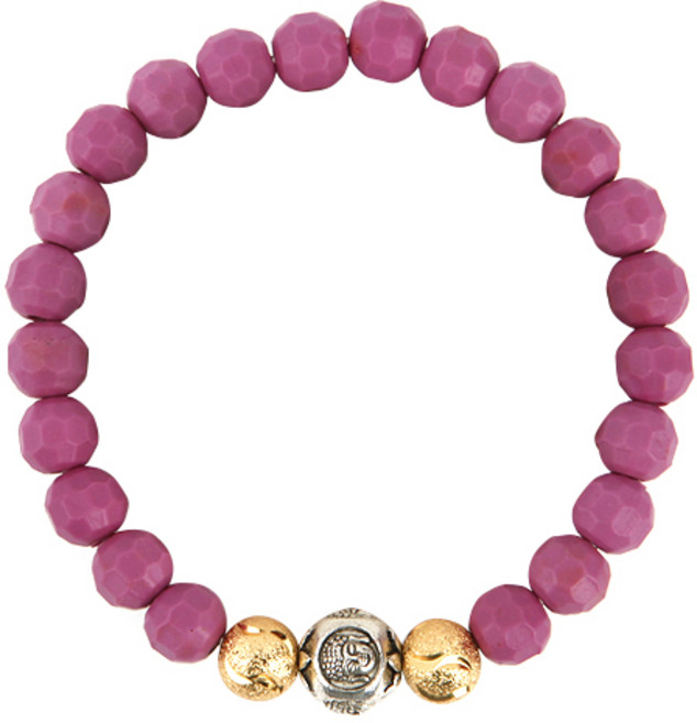 세븐스타 희토류 염주팔찌 인디핑크 금볼장식 연등 3XL, 1개