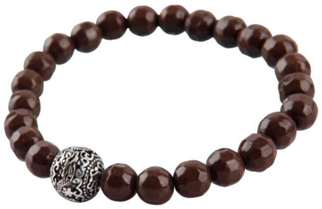 세븐스타 희토류 용볼 은팔찌 브라운 3XL, 1개