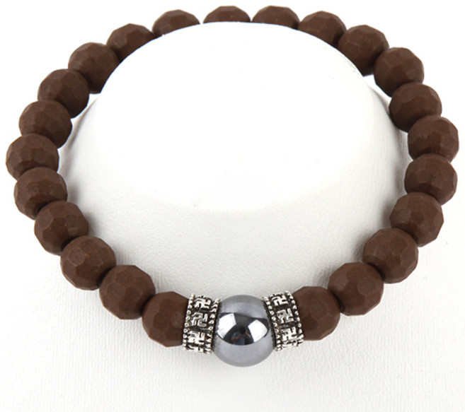 세븐스타 희토류 염주팔찌 브라운 테라헤르츠 3XL, 1개