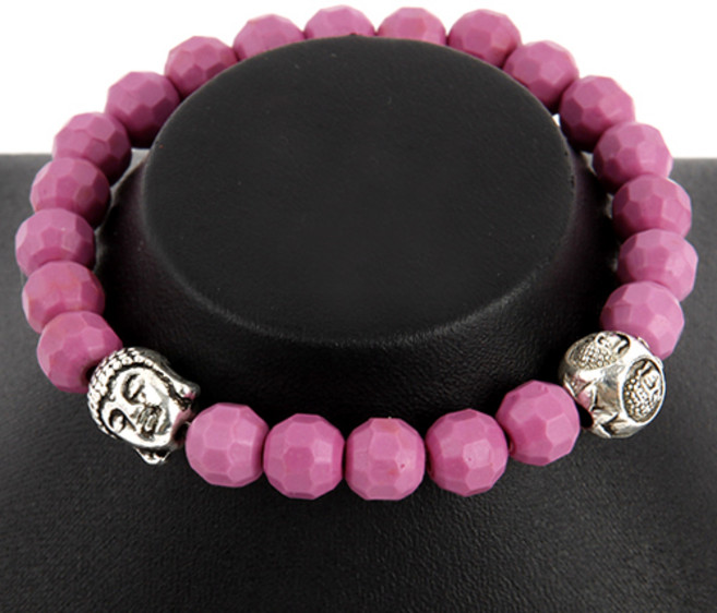 세븐스타 희토류 염주팔찌 인디핑크 은장장식 석가연등 3XL, 1개