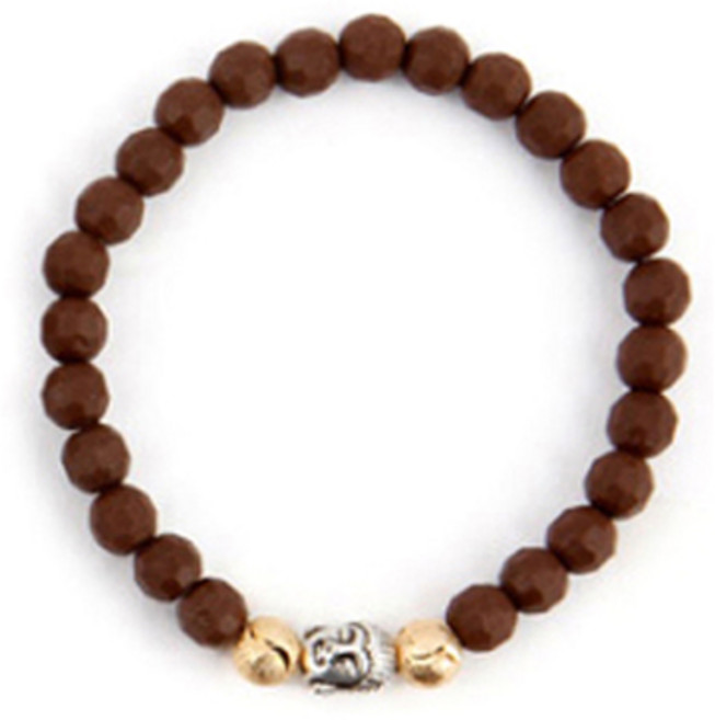 세븐스타 희토류 염주팔찌 브라운 금볼장식 석가 3XL, 1개