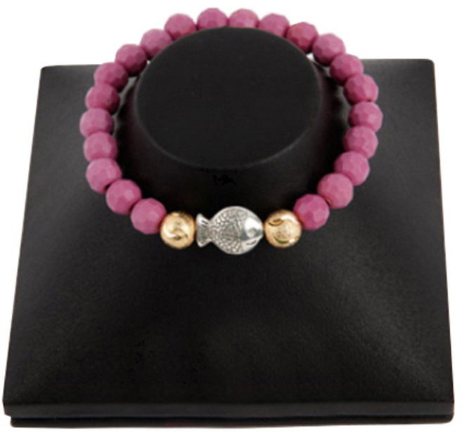 세븐스타 희토류 염주팔찌 인디핑크 금볼장식 잉어 3XL, 1개