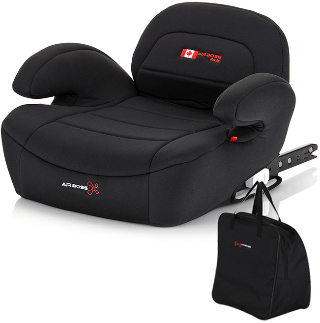 에어보스 록키 휴대용 부스터 카시트 + 보관가방 + 보호캡, 시티 블랙