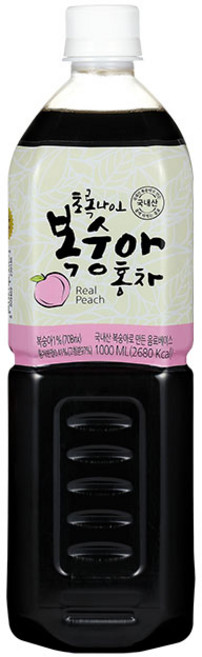 초록나인 복숭아홍차, 1L, 1개