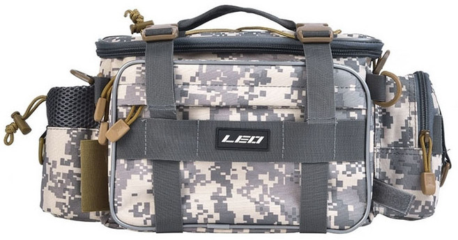 LEO LoveFish 방수 멀티 포켓 낚시가방 LEO-852, 밀리터리