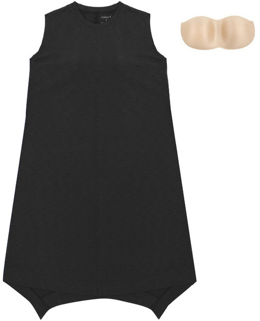 컴포트랩 노브라티 컴포티 슬럽 민소매 와이드 원피스