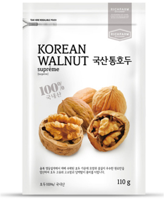 리치팜너트 통호두, 110g, 1개
