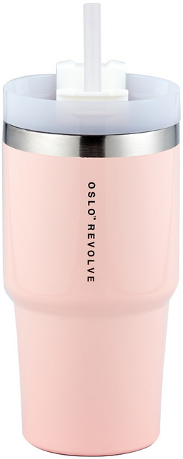 오슬로 리볼브 텀블러, 핑크, 600ml, 1개