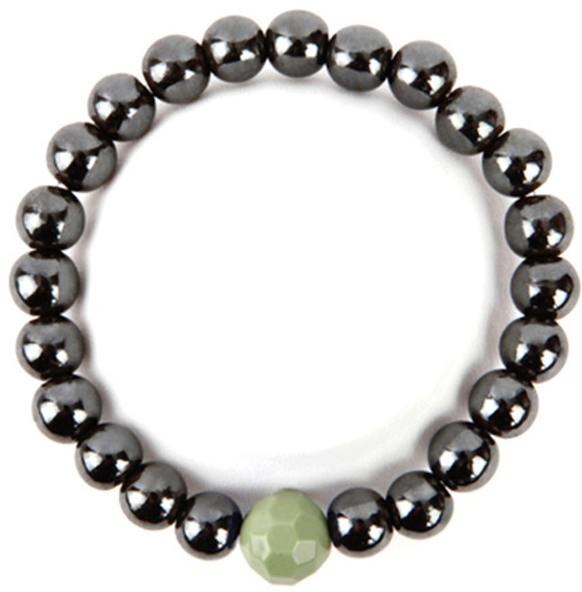 세븐스타 파워볼 자석 팔찌 3XL 올리브그린 8mm, 1개