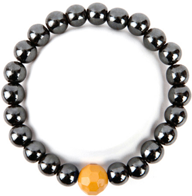 세븐스타 파워볼 자석 팔찌 3XL 머스타드 8mm, 1개