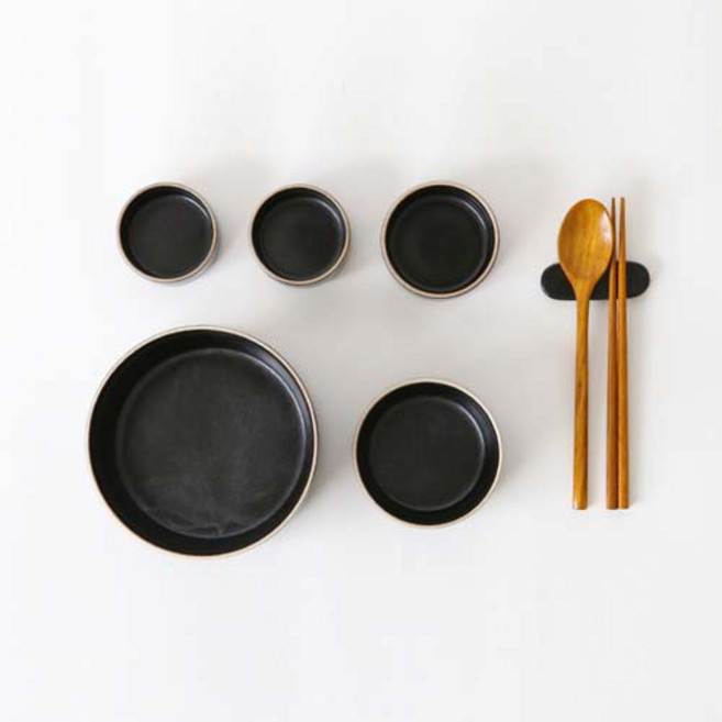 ERATO 옳음 덮밥 한식기세트 8p, 7종, 흑색