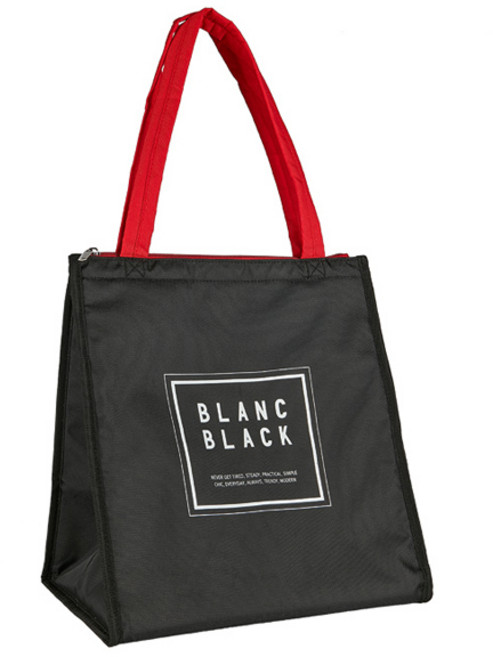 블랑블랙 해브 정사각 쿨러백 L, 레드콤보