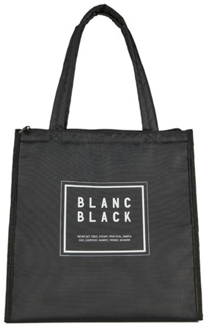 블랑블랙 해브 정사각 쿨러백 L, 블랙