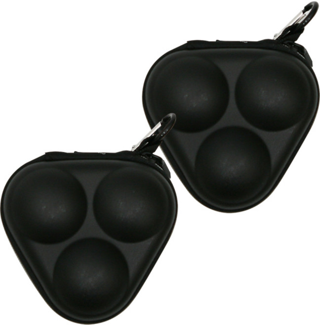 PGA투어 더플레이어스 골프공 3볼 하드 케이스, 블랙, 2개