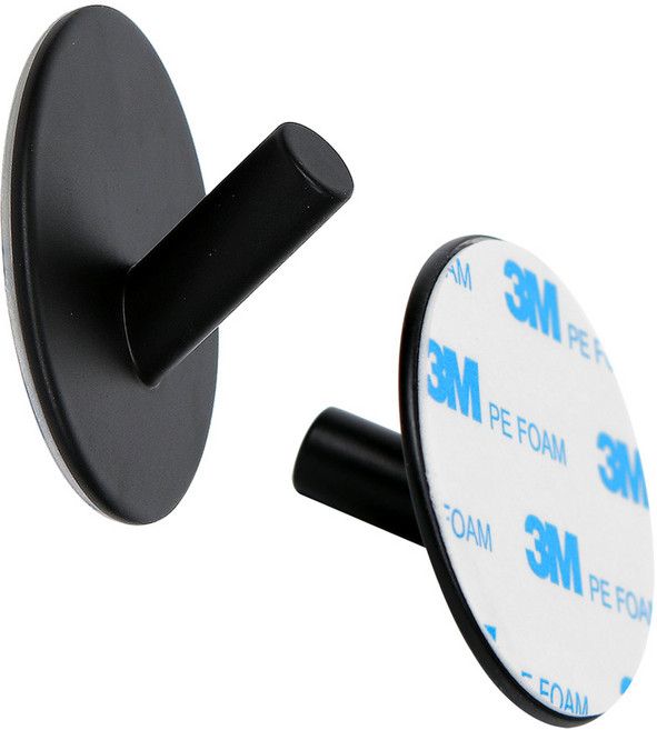 이우아여사 3M 강력접착 블랙후크, 원형B, 2개