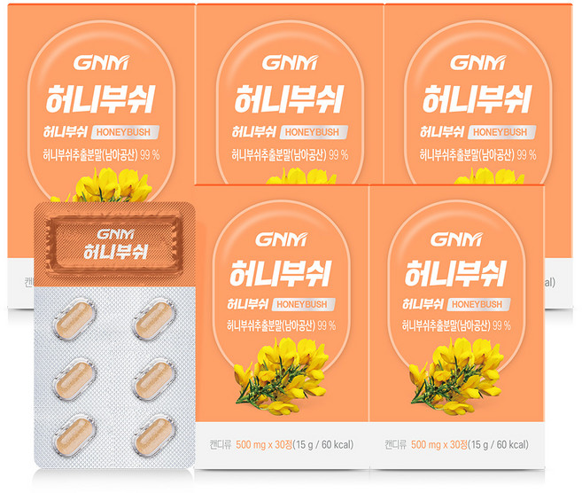 GNM자연의품격 허니부쉬, 30정, 5개