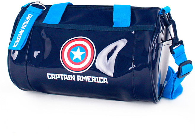 마블 캡틴아메리카 웨빙장식 원통 토트 크로스 비치백 MVT-SC08N