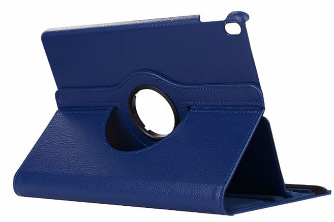 뉴비아 NO6 360도 회전 아이패드 가죽케이스, 네이비, 1개