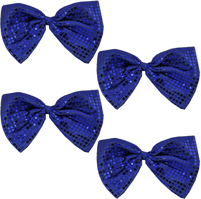 PARTYSHOW 亮片蝴蝶領結 大, 藍色, 4個