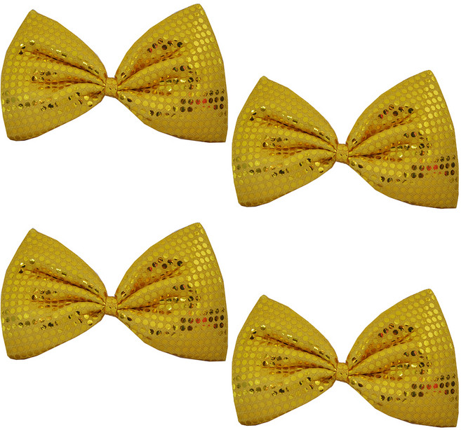 PARTYSHOW 亮片蝴蝶領結 大, 金色, 4個
