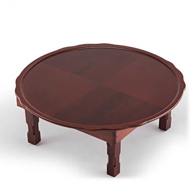 남원목기 원형 모자이크 교자상, 체리 + 갈색