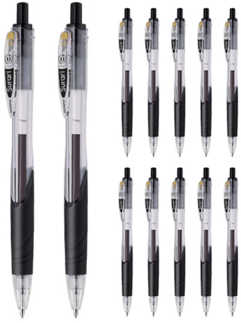 제브라 스라리 젤잉크펜 1.0mm, 블랙, 12개