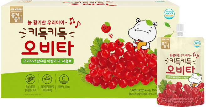 함소아 키득키득 오비타 주스 100ml, 오미자