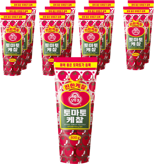 오뚜기 토마토 케챂, 800g, 12개
