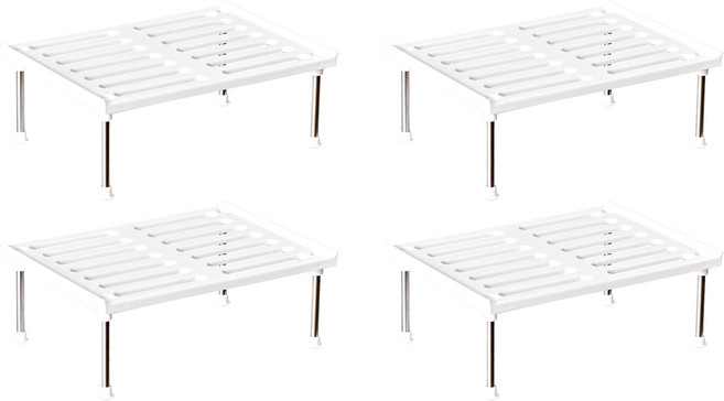 케이리빙 국산 모던 접시정리대 4p, 화이트, 1세트