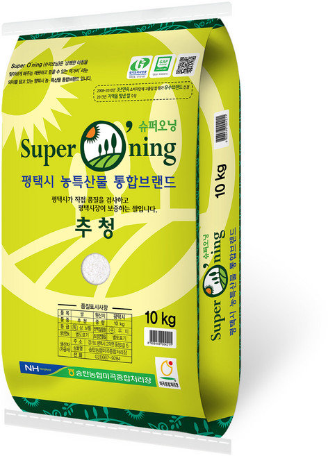 송탄농협 2025년산 햅쌀 슈퍼오닝 추청 백미, 10kg, 1개