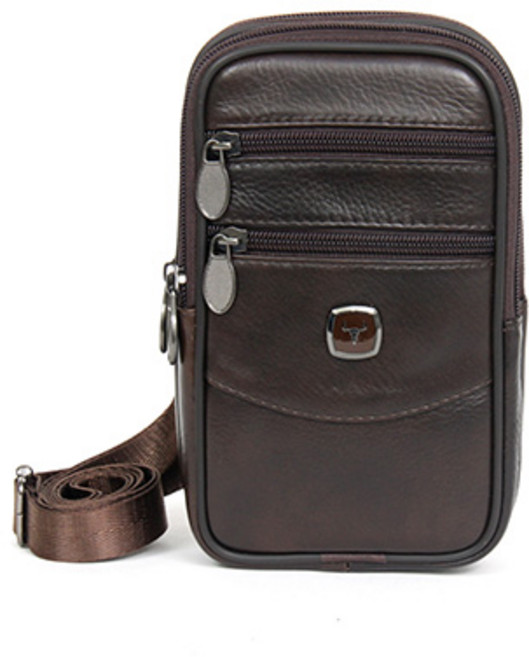 블루마운트 남성용 가죽 크로스백 318