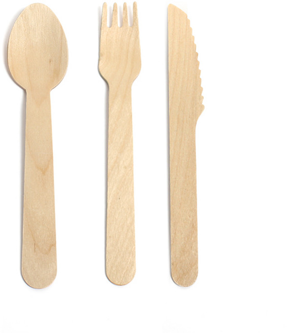 피크닉하우스 우드 커트러리 스푼 50p + 포크 50p + 나이프 50p, 1세트