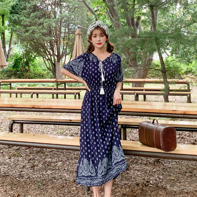 벤디스 여성용 반다나 태슬 원피스 H276