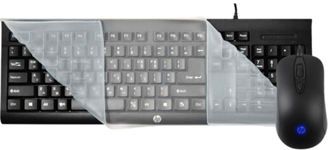 HP KM100C 키보드 + 마우스 + 키스킨, KM100, 혼합색상, 일반형