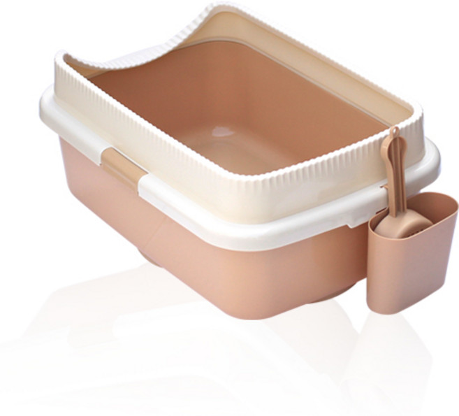 네이처펫 탐나는 고양이 평판형 화장실, 화이트 + 커피, 1개