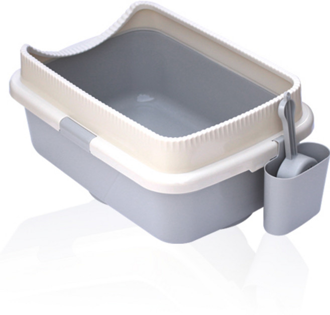 네이처펫 탐나는 평판형 고양이 화장실, 화이트 + 그레이, 1개