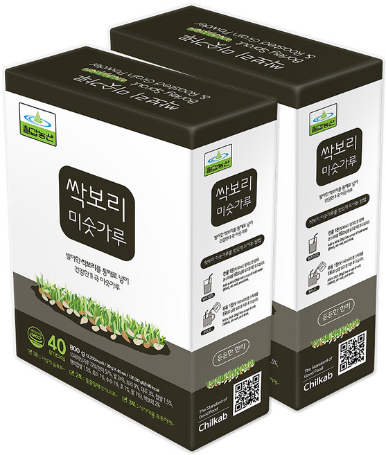 칠갑농산 싹보리미숫가루 40p, 2개, 800g