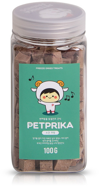 펫프리카 반려동물 동결건조간식, 1개, 100g, 소간트릿