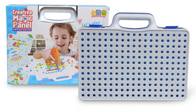 파파스토이 드릴아트블럭 + 드릴 공구놀이세트, 혼합색상, 1개