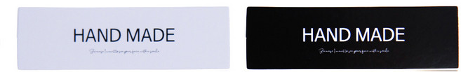 봄91 핸드메이드 직사각 스티커 화이트 40p + 블랙 40p, 혼합 색상, 1세트
