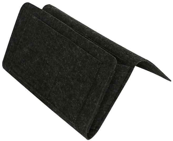 침대 소파 사이드 포켓 수납 정리함, 블랙, 1개