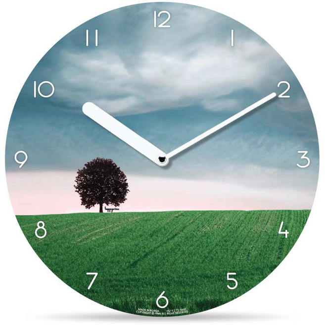 HAPPYVIRUS 인테리어 거실 무소음 벽시계, 1213수평선넘어
