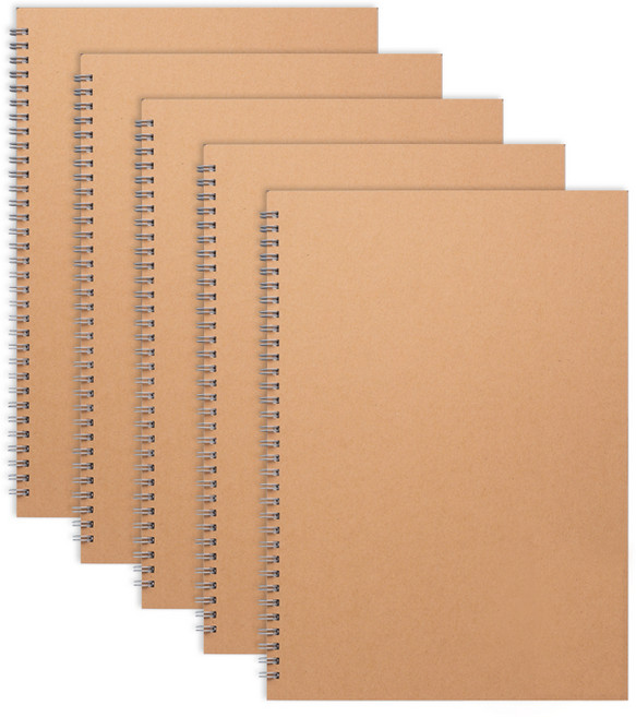 단순생활 스프링노트 A4, 크라프트, 5개