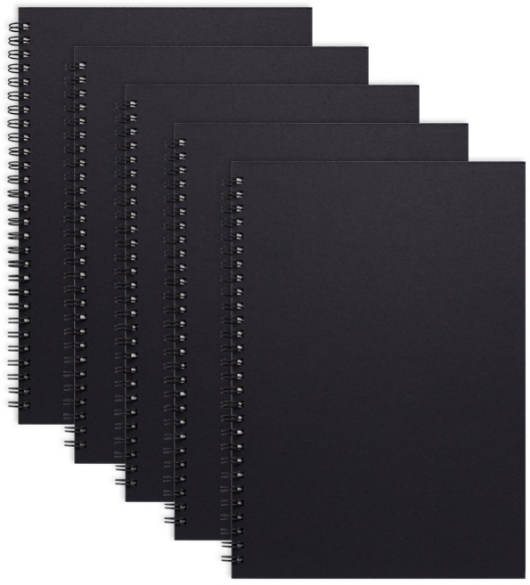 단순생활 스프링노트 B5, 블랙, 5개