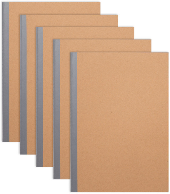 단순생활 실제본노트 A4, 크라프트, 5개