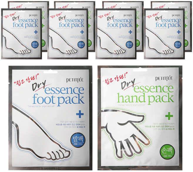 쁘띠페 드라이에센스 핸드 팩 5p + 풋 팩 5p, 1세트
